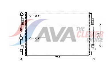 Radiator, engine cooling - VNA2344 AVA QUALITY COOLING