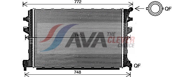 radiatorius, variklio aušinimas - VNA2383 AVA QUALITY COOLING