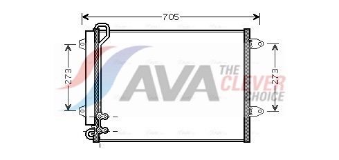 Condenser, air conditioning - VNA5225D AVA QUALITY COOLING