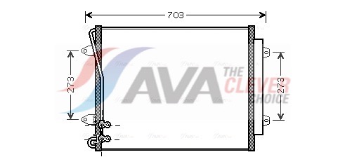 Condenser, air conditioning - VNA5226D AVA QUALITY COOLING