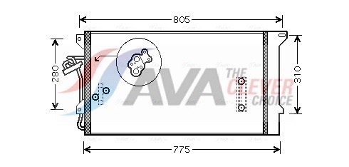Condenser, air conditioning - VNA5244D AVA QUALITY COOLING