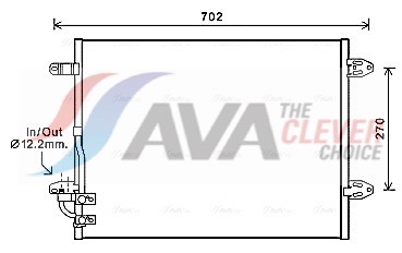 Condenser, air conditioning - VNA5323 AVA QUALITY COOLING