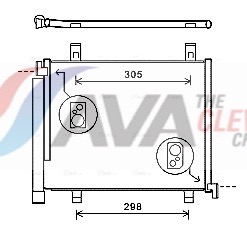 Condenser, air conditioning - VNA5327D AVA QUALITY COOLING
