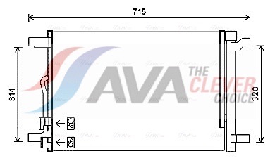 Condenser, air conditioning - VNA5335D AVA QUALITY COOLING