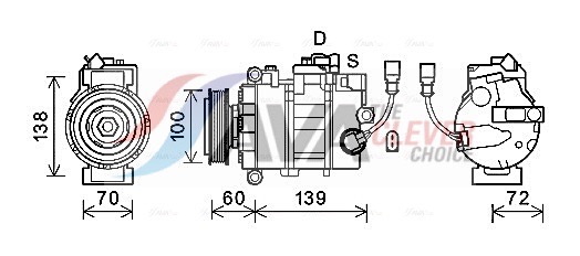 Compressore, Climatizzatore - VNAK382 AVA QUALITY COOLING