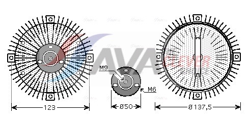Clutch, radiator fan - VNC273 AVA QUALITY COOLING