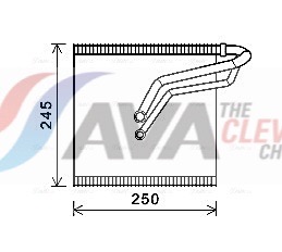 Evaporator, air conditioning - VNV387 AVA QUALITY COOLING