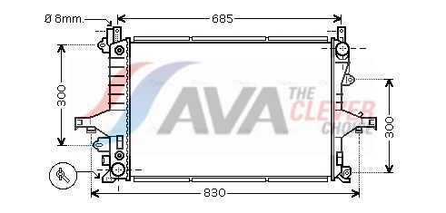 Radiator, engine cooling - VO2117 AVA QUALITY COOLING