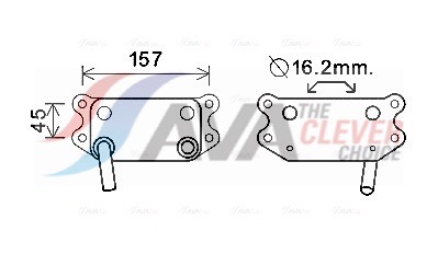 Oil Cooler, engine oil - VO3154 AVA QUALITY COOLING