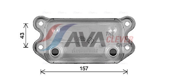 Oil Cooler, engine oil - VO3298 AVA QUALITY COOLING