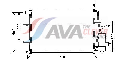 Condenser, air conditioning - VO5107D AVA QUALITY COOLING