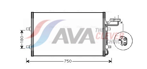 Condenser, air conditioning - VO5149 AVA QUALITY COOLING