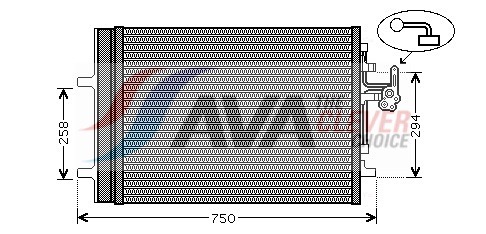 Condenser, air conditioning - VO5161D AVA QUALITY COOLING