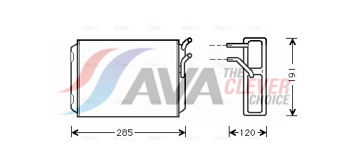 Heat Exchanger, interior heating - VO6096 AVA QUALITY COOLING