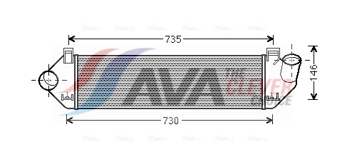 Intercooler, charger - VOA4134 AVA QUALITY COOLING