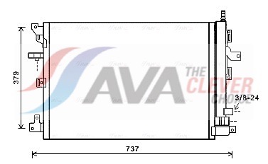 Condenser, air conditioning - VOA5152D AVA QUALITY COOLING