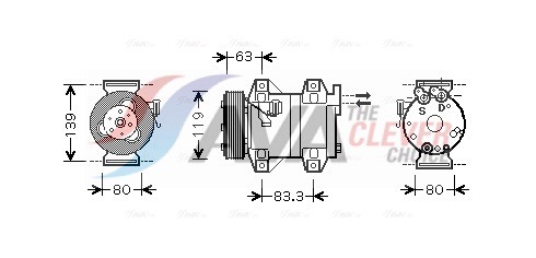 Compressor, air conditioning - VOAK121 AVA QUALITY COOLING