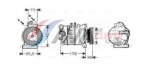 Compressor, air conditioning - VOAK143 AVA QUALITY COOLING