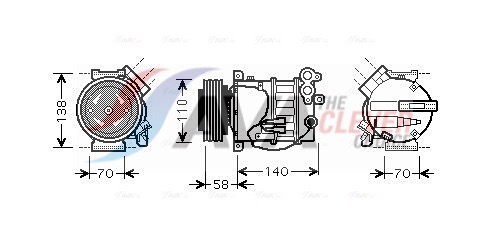 Compressor, air conditioning - VOAK144 AVA QUALITY COOLING
