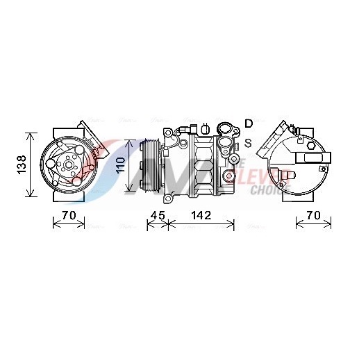 Kompressor, Klimaanlage - VOAK192 AVA QUALITY COOLING