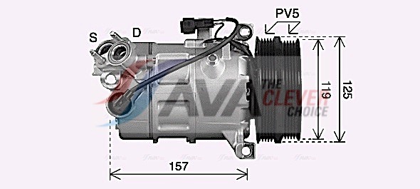 Compressore, Climatizzatore - VOAK303 AVA QUALITY COOLING
