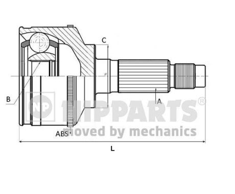 Joint Kit, drive shaft - J2825125 NIPPARTS