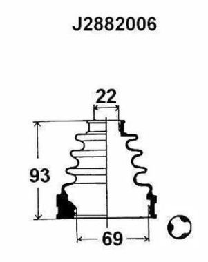 Bellow Set, drive shaft - J2882006 NIPPARTS