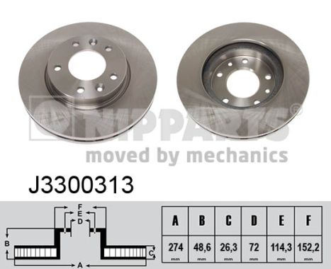 Brake Disc - J3300313 NIPPARTS