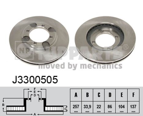Bremsscheibe - J3300505 NIPPARTS