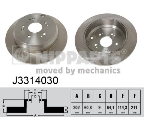 Brake Disc - J3314030 NIPPARTS