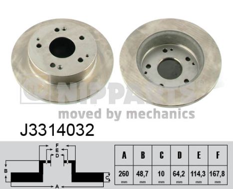 stabdžių diskas - J3314032 NIPPARTS