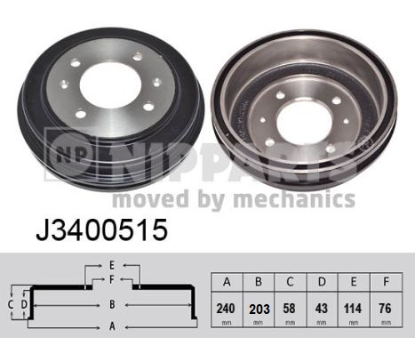 Tamburo freno - J3400515 NIPPARTS