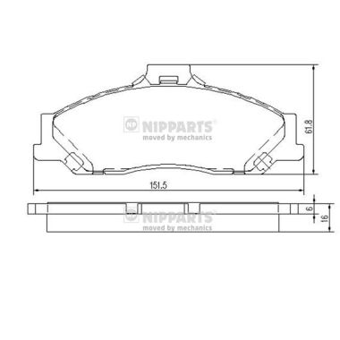 Kit pastiglie freno, Freno a disco - J3603053 NIPPARTS