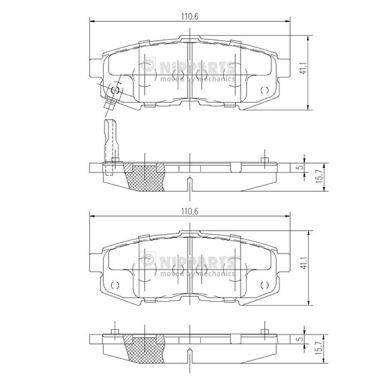 Brake Pad Set, disc brake - N3613023 NIPPARTS