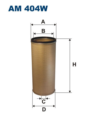 Filtro aria secondaria - AM 404W FILTRON