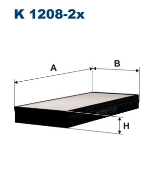 filtras, salono oras - K 1208-2X FILTRON