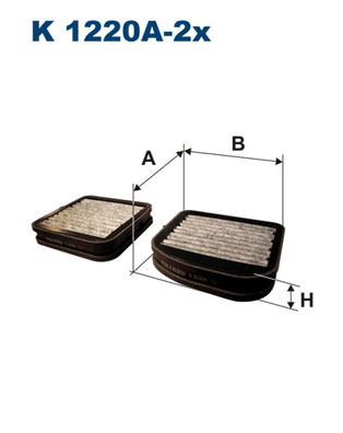 Filtro, Aria abitacolo - K 1220A-2X FILTRON