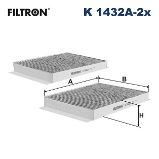 Filtro, Aria abitacolo - K 1432A-2X FILTRON