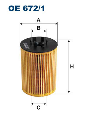 alyvos filtras - OE 672/1 FILTRON