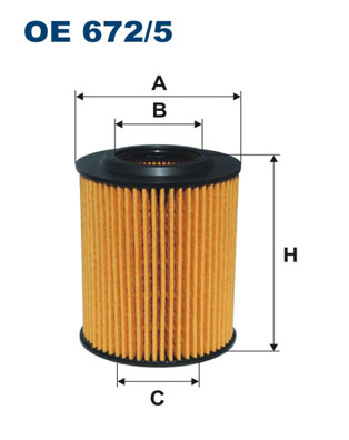 alyvos filtras - OE 672/5 FILTRON