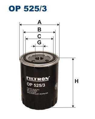 alyvos filtras - OP 525/3 FILTRON