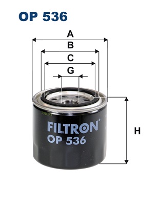 alyvos filtras - OP 536 FILTRON