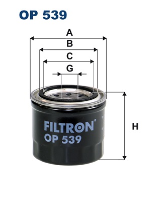 Filtro olio - OP 539 FILTRON