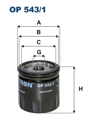 Oil Filter - OP 543/1 FILTRON