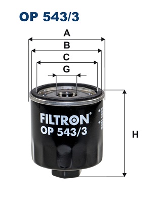 alyvos filtras - OP 543/3 FILTRON