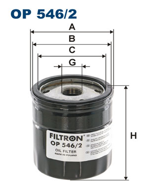 alyvos filtras - OP 546/2 FILTRON