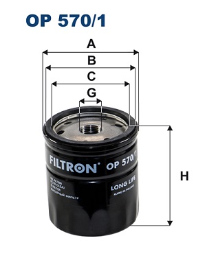 alyvos filtras - OP 570/1 FILTRON