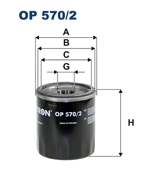 Oil Filter - OP 570/2 FILTRON
