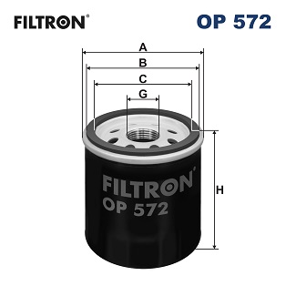 Filtro olio - OP 572 FILTRON
