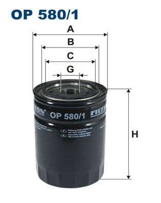 Oil Filter - OP 580/1 FILTRON